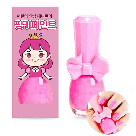 Pinky Cosmetics,Pink Princess Kids,Pinky Cosmetics Pink Princess Kids Water-based Nail Polish Pinky Paint สีทาเล็บ,สีทาเล็บสำหรับเด็ก