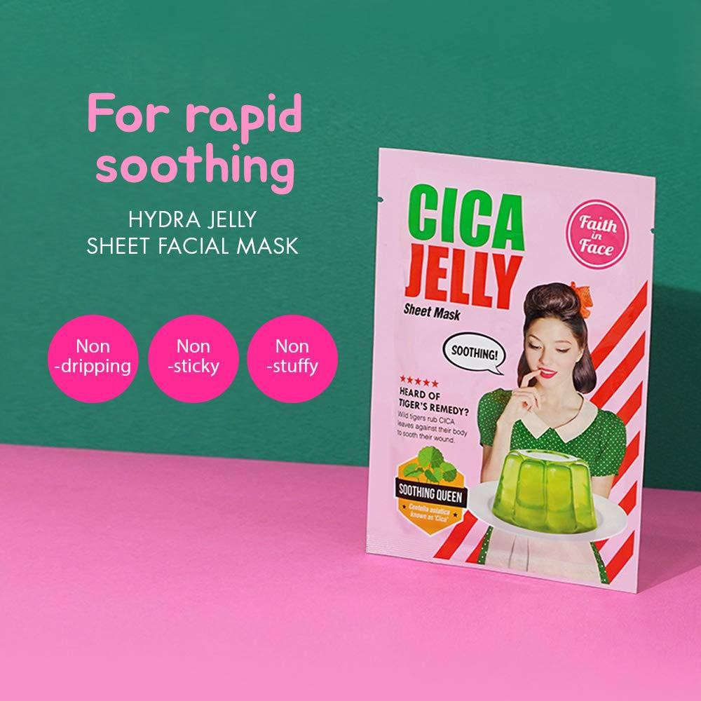 Faith in Face Cica Jelly Sheet Mask,Mask,มาส์ก,มาส์กเจล,มาส์กแผ่น,มาส์กหน้า