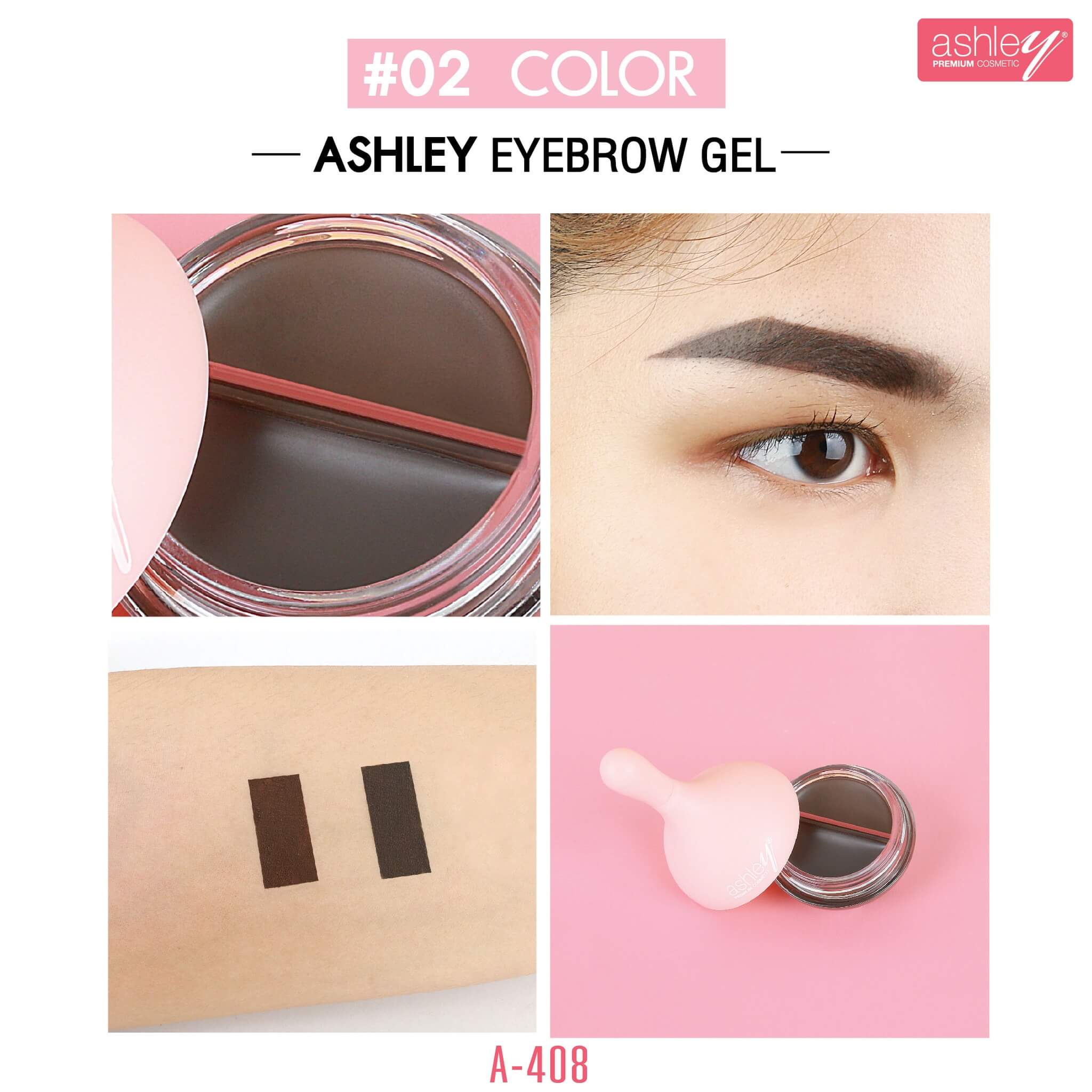 Ashley,Ashley Eyebrow Gel,เจลเขียนคิ้ว,เขียนคิ้ว,ดินสอเขัยนคิ้ว