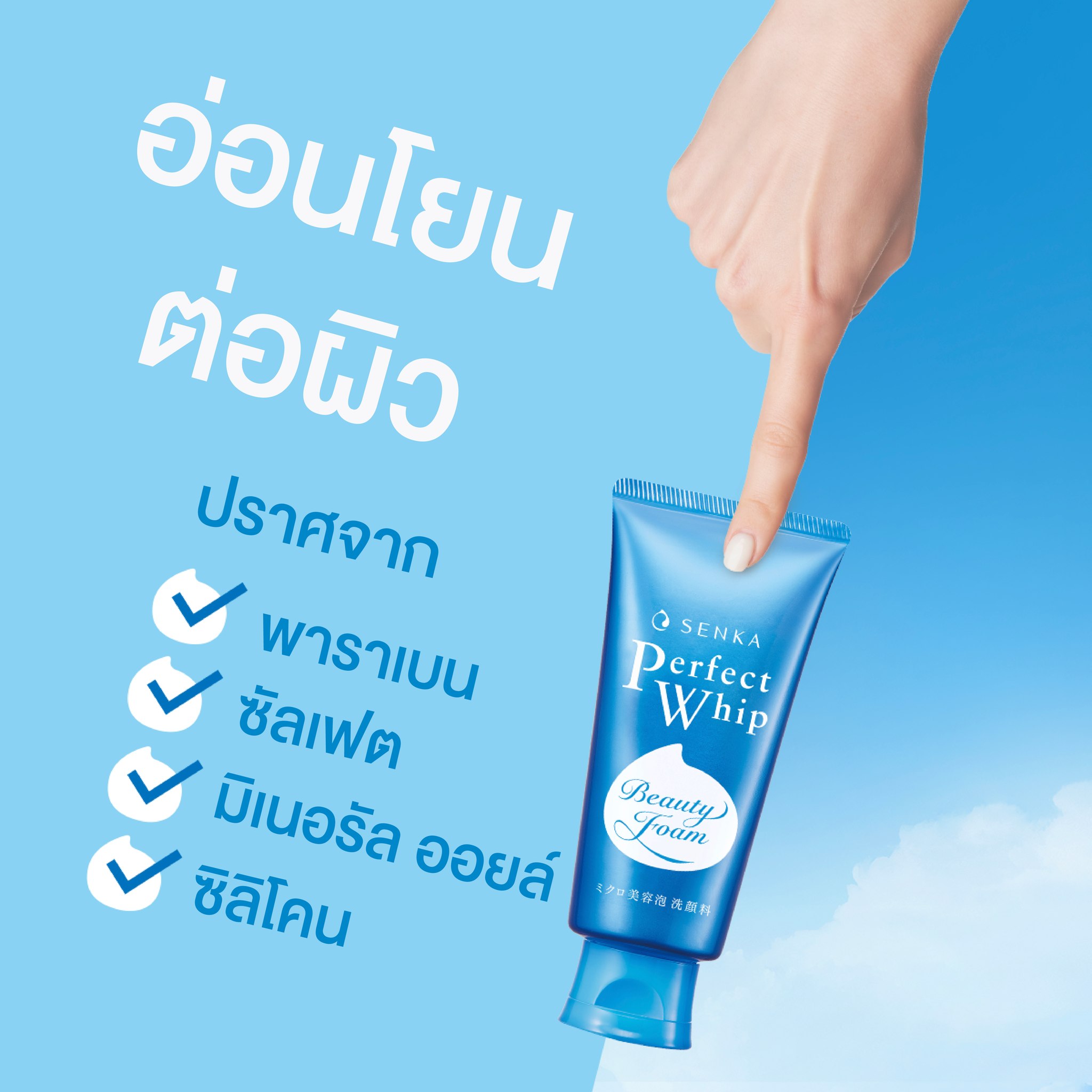 Senka Perfect Whip Beauty Foam 120g,Senka สูตรใหม่, โฟมล้างหน้า senka ,perfect whip สูตรไหนดี,senka perfect whip สีไหนดี