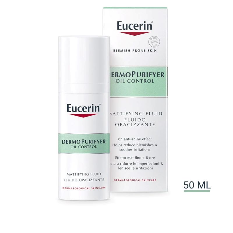 Eucerin DERMOPURE Mattifying Fluid 50ml, Eucerin  , ยูเซอริน  ,Eucerin Pro ACNE SOLUTION A.I. MATT FLUID, ยูเซอริน, products DermoPurifyer DermoPurifyer Oil Control Mattifying Fluid, ผลิตภัณฑ์บำรุงผิวหน้า