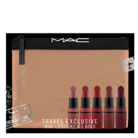 MAC Travel Exclusive Mini Lipsticks x 5 Bold Set 5 pcs. เซ็ตลิปสติกไซส์มินิที่รวมเฉดสี Matte ที่ขายดีที่สุดจาก 5 เฉดให้คุณเปลี่ยนลุคสวยได้ทุกวัน พกพาง่าย